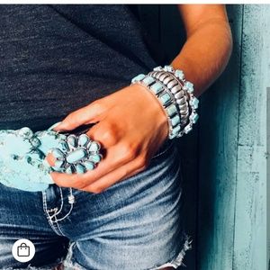 Turquoise look @ the cuffs the bracelets just beau